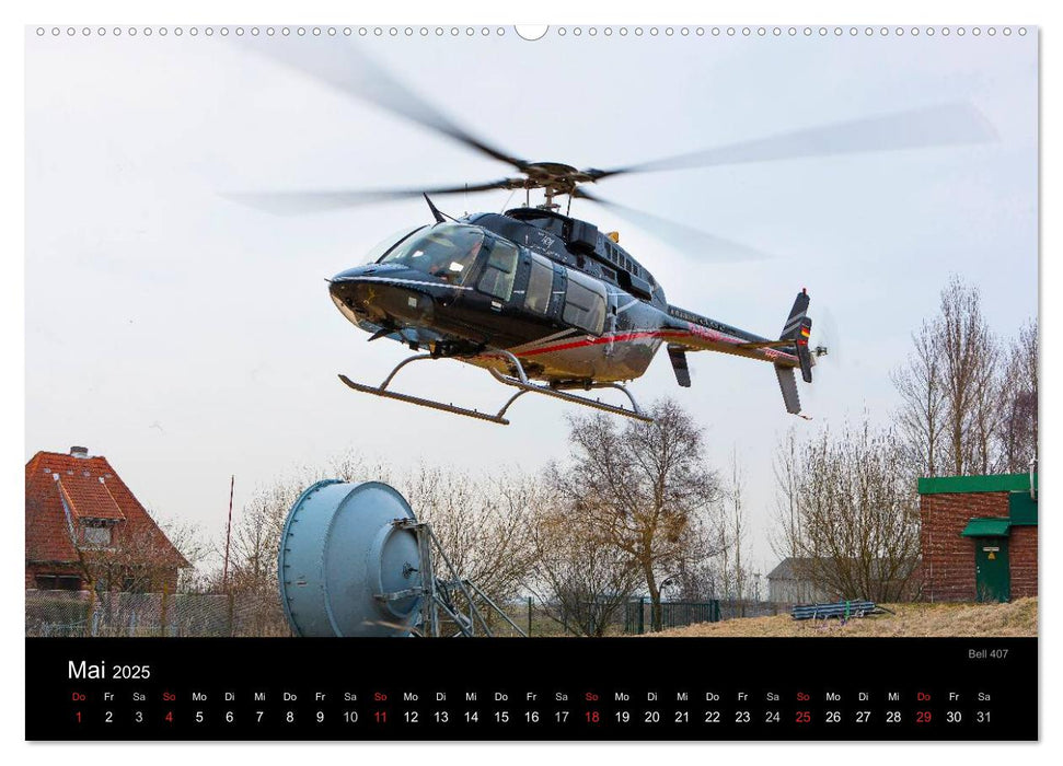 Helicopter 2025 (CALVENDO Premium Wandkalender 2025)