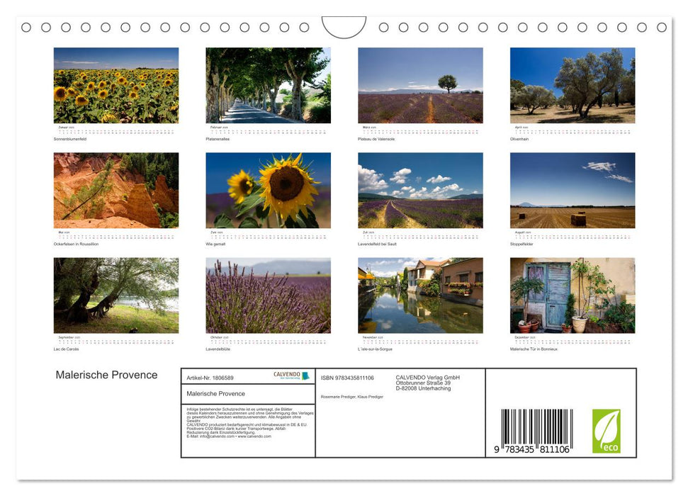 Malerische Provence (CALVENDO Wandkalender 2025)