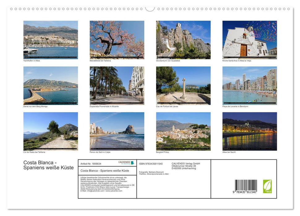 Costa Blanca - Spaniens weiße Küste (CALVENDO Premium Wandkalender 2025)