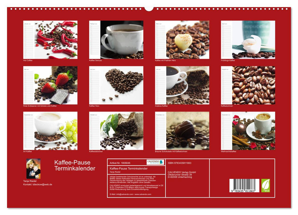 Kaffee-Pause Terminkalender (CALVENDO Premium Wandkalender 2025)