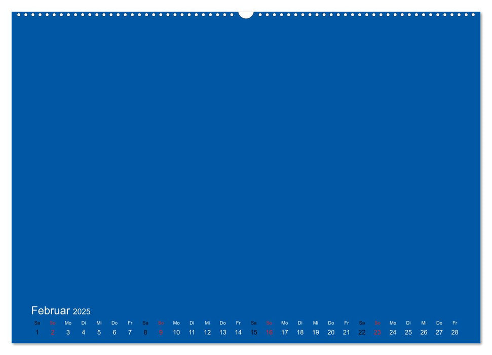 Bastelkalender - Blau (CALVENDO Wandkalender 2025)