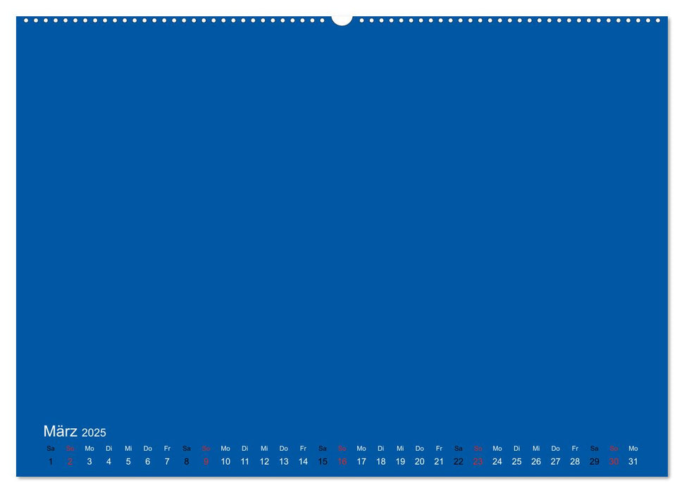 Bastelkalender - Blau (CALVENDO Wandkalender 2025)