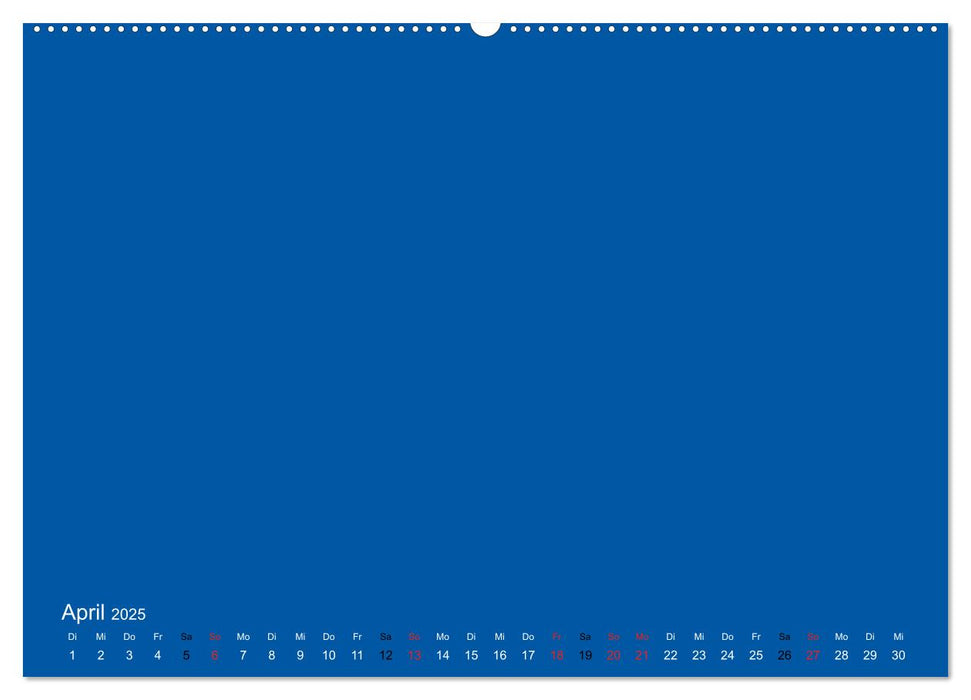 Bastelkalender - Blau (CALVENDO Wandkalender 2025)