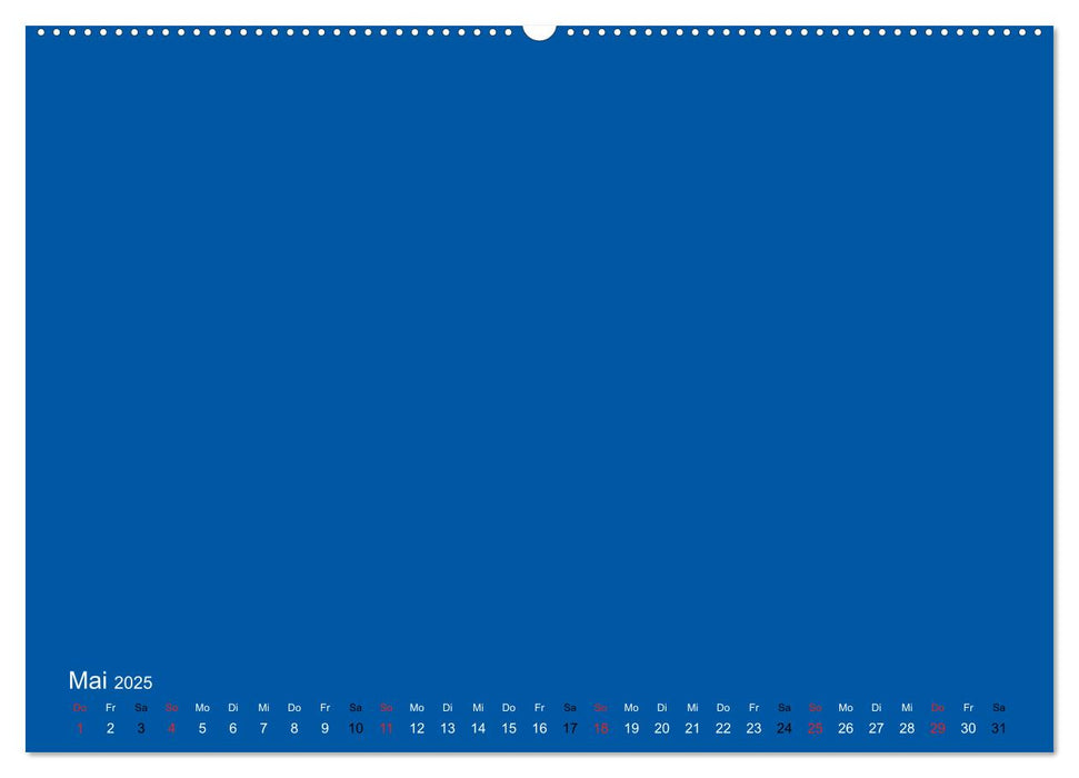 Bastelkalender - Blau (CALVENDO Wandkalender 2025)