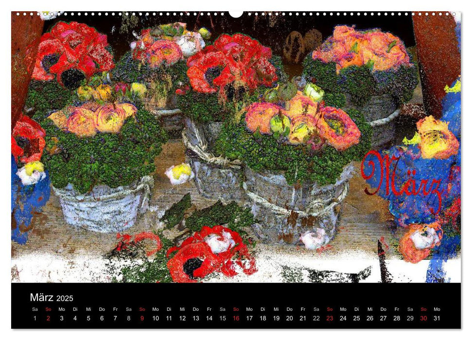 Blumen - Digital (CALVENDO Wandkalender 2025)