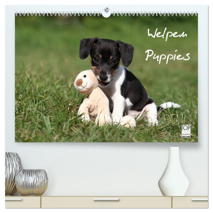 Welpen - Puppies (CALVENDO Premium Wandkalender 2025)