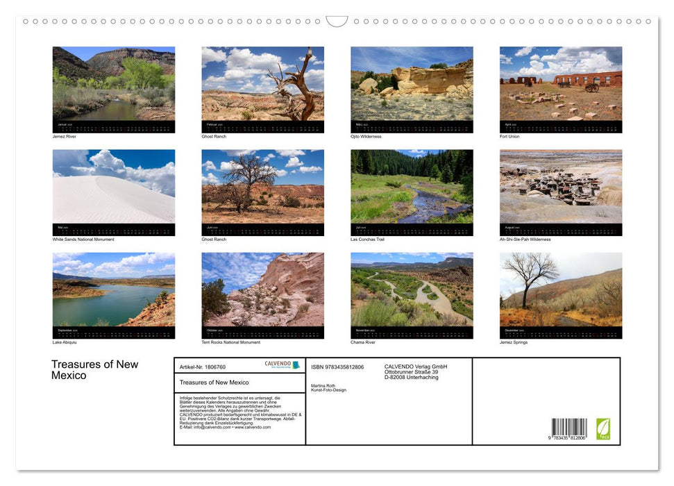 Treasures of New Mexico (CALVENDO Wandkalender 2025)