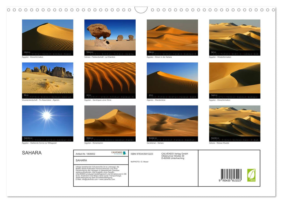 SAHARA (CALVENDO Wandkalender 2025)