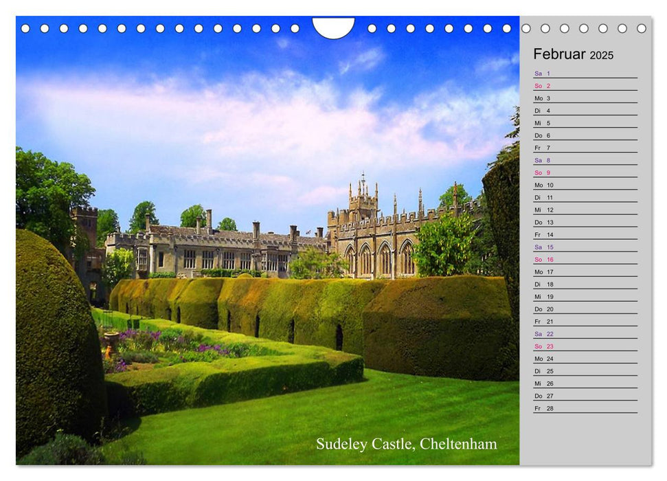 Englands bezaubernde Burgen, Schlösser und mehr (CALVENDO Wandkalender 2025)