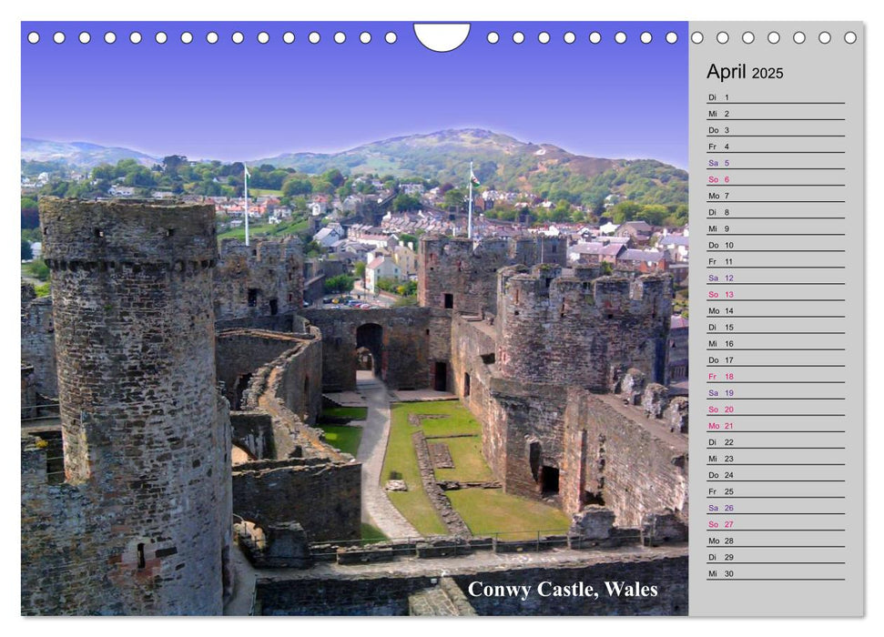 Englands bezaubernde Burgen, Schlösser und mehr (CALVENDO Wandkalender 2025)