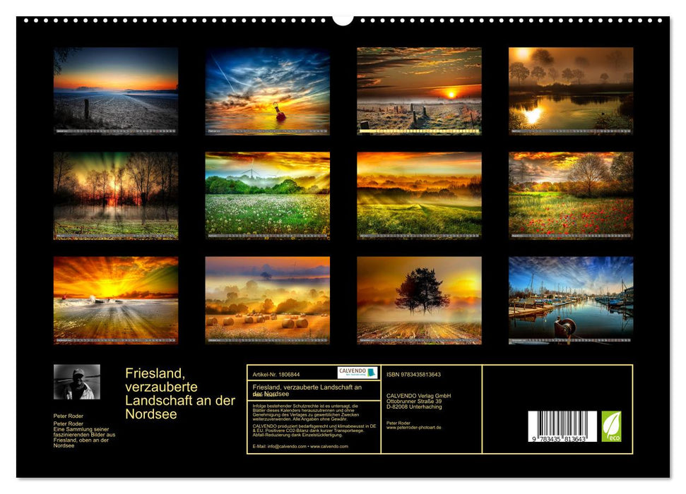 Friesland, verzauberte Landschaft an der Nordsee (CALVENDO Premium Wandkalender 2025)