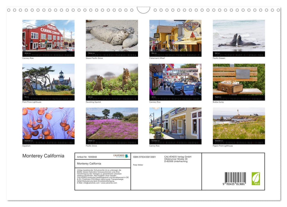 Monterey California (CALVENDO Wandkalender 2025)