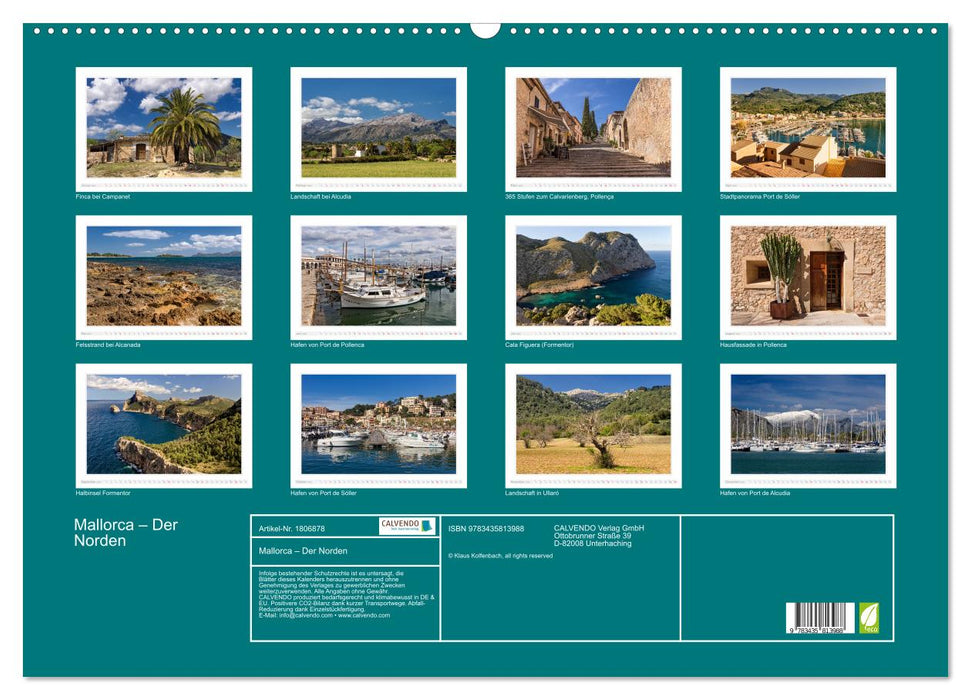 Mallorca – Der Norden (CALVENDO Wandkalender 2025)