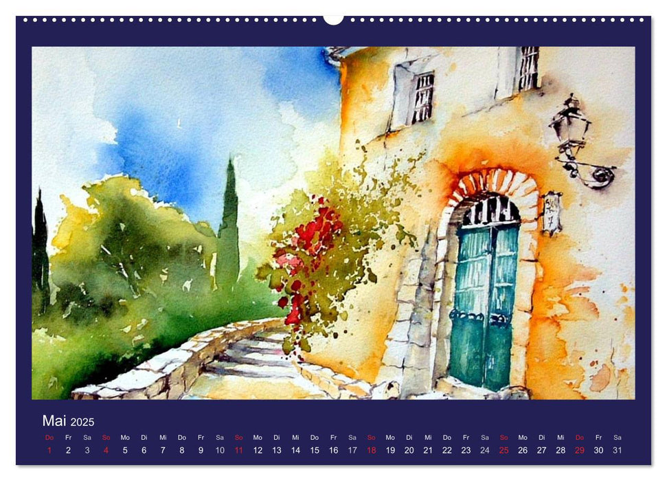 Mallorca Aquarelle (CALVENDO Wandkalender 2025)