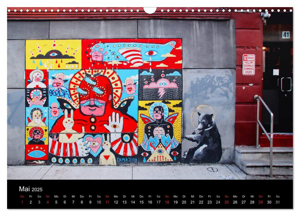 New York Street Art Kalender (CALVENDO Wandkalender 2025)