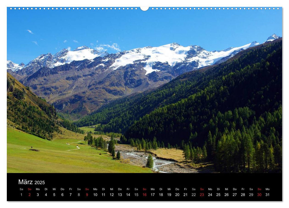 Quer durch die Alpen (CALVENDO Premium Wandkalender 2025)