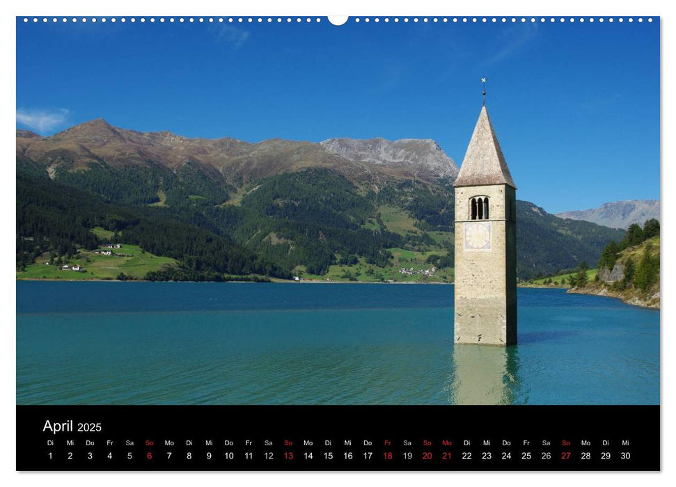 Quer durch die Alpen (CALVENDO Premium Wandkalender 2025)