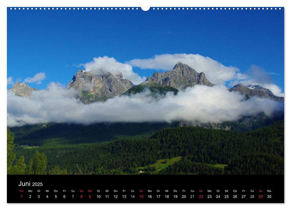 Quer durch die Alpen (CALVENDO Premium Wandkalender 2025)