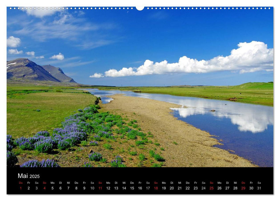 Island und die Färöer (CALVENDO Wandkalender 2025)