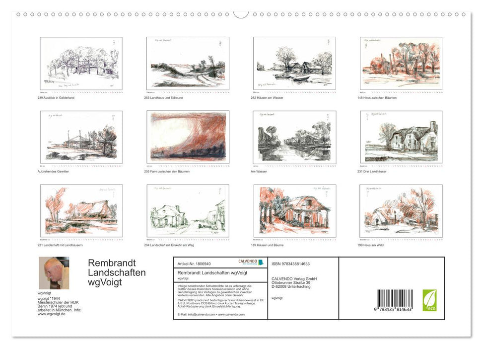 Rembrandt Landschaften wgVoigt (CALVENDO Premium Wandkalender 2025)