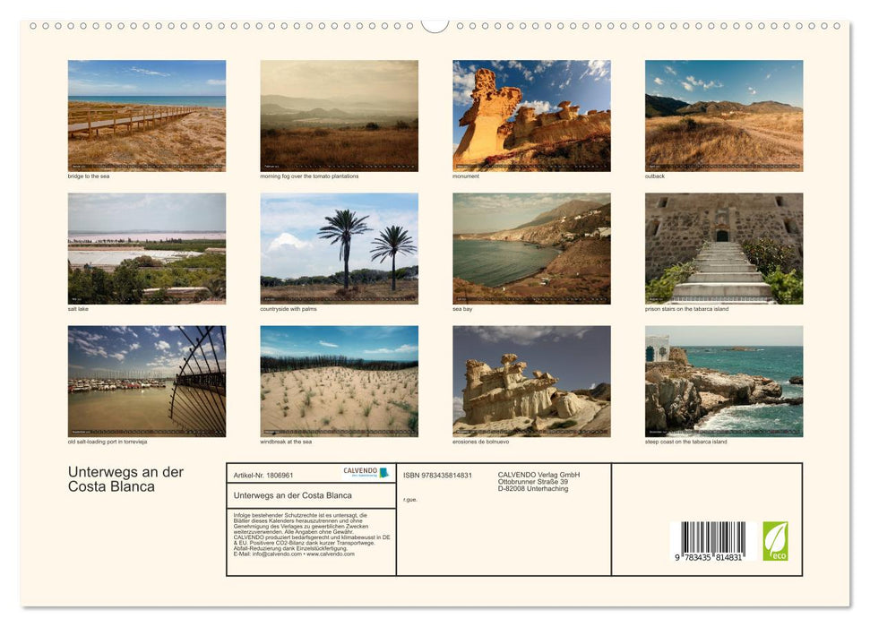 Unterwegs an der Costa Blanca (CALVENDO Premium Wandkalender 2025)