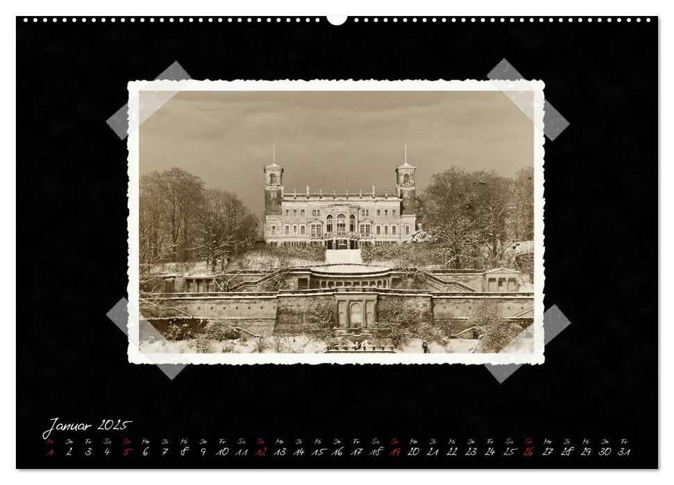 Dresden - Ein Kalender mit Fotografien wie aus einem alten Fotoalbum (CALVENDO Premium Wandkalender 2025)