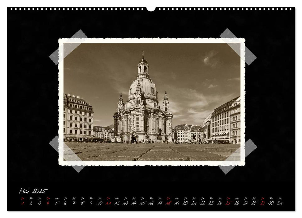 Dresden - Ein Kalender mit Fotografien wie aus einem alten Fotoalbum (CALVENDO Premium Wandkalender 2025)