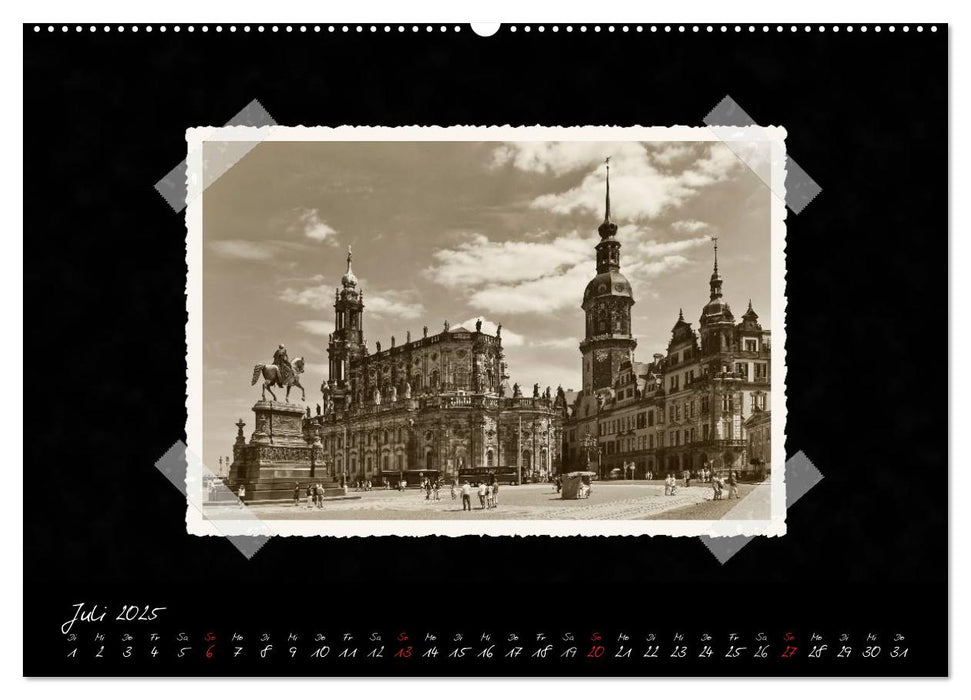 Dresden - Ein Kalender mit Fotografien wie aus einem alten Fotoalbum (CALVENDO Premium Wandkalender 2025)