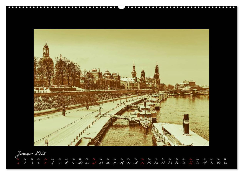 Dresden - Fotografien wie aus guten alten Zeiten (CALVENDO Premium Wandkalender 2025)