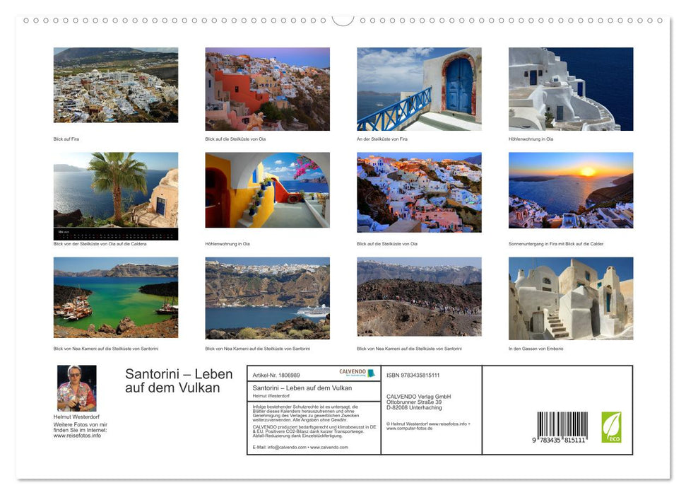 Santorini – Leben auf dem Vulkan (CALVENDO Premium Wandkalender 2025)