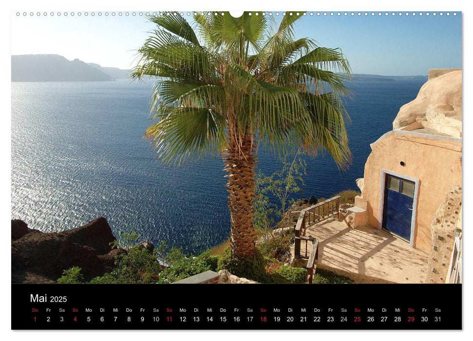 Santorini – Leben auf dem Vulkan (CALVENDO Premium Wandkalender 2025)