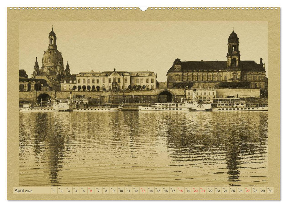 Dresden - Ein Kalender im Zeitungsstil (CALVENDO Premium Wandkalender 2025)