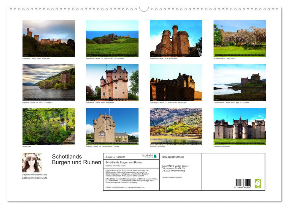 Schottlands Burgen und Ruinen (CALVENDO Wandkalender 2025)