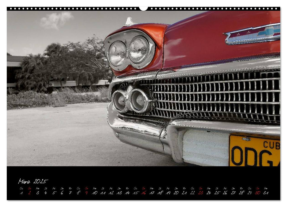 Kuba und die Oldtimer (CALVENDO Wandkalender 2025)