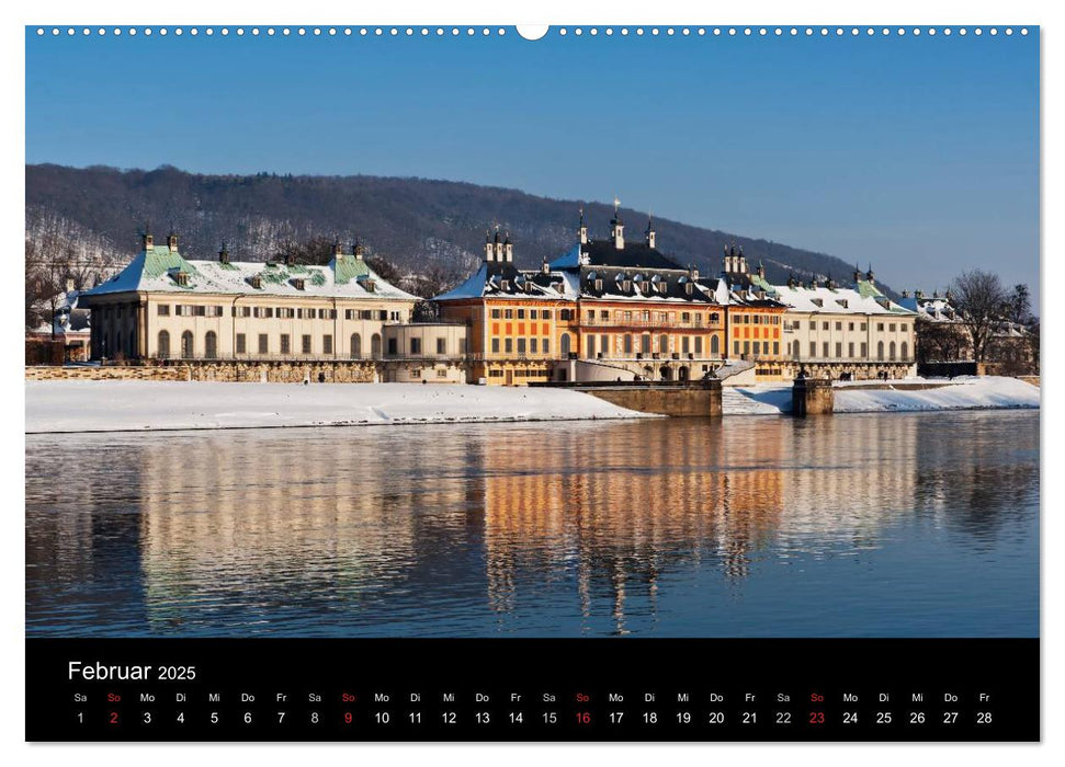 Sächsische Burgen und Schlösser (CALVENDO Premium Wandkalender 2025)