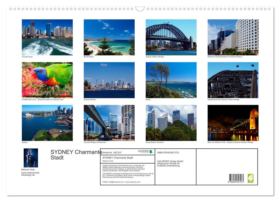 SYDNEY Charmante Stadt (CALVENDO Wandkalender 2025)