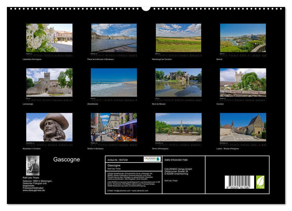 Gascogne (CALVENDO Premium Wandkalender 2025)