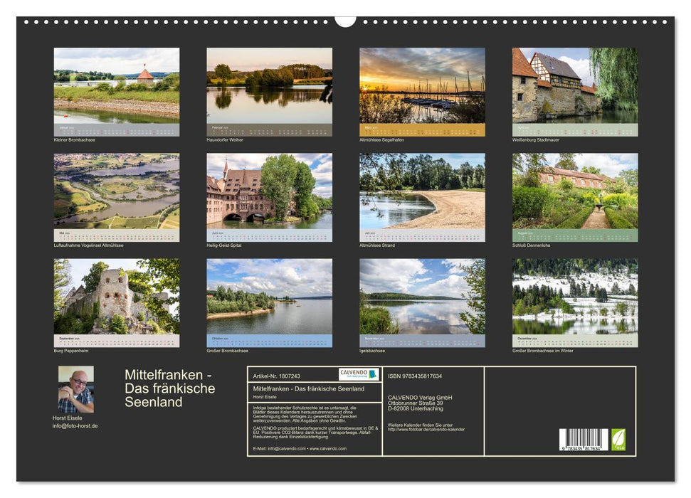 Mittelfranken - Das fränkische Seenland (CALVENDO Wandkalender 2025)