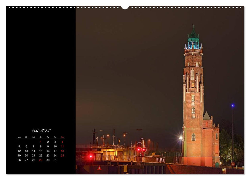 Bremerhaven Nights (CALVENDO Premium Wandkalender 2025)