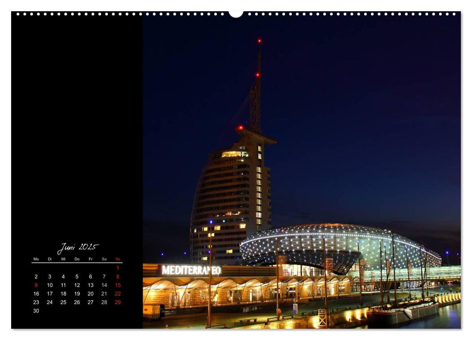 Bremerhaven Nights (CALVENDO Premium Wandkalender 2025)