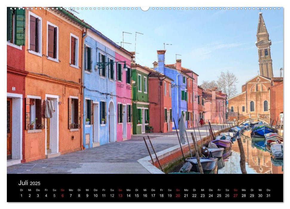 Die bunten Häuser von Burano (CALVENDO Premium Wandkalender 2025)