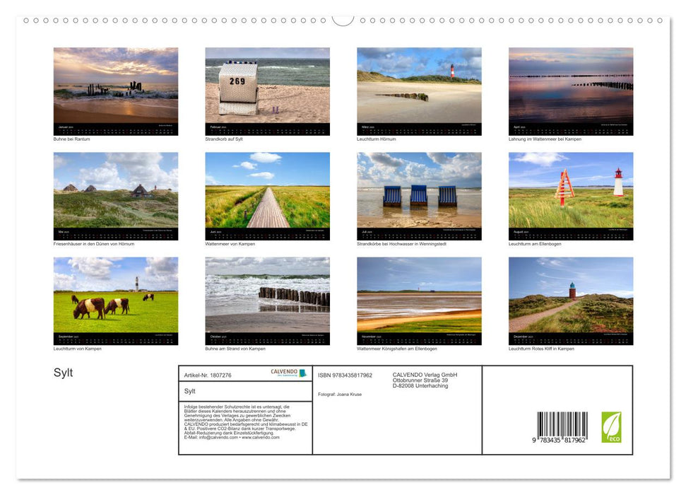 Sylt (CALVENDO Premium Wandkalender 2025)