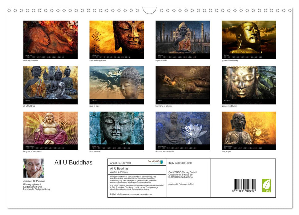 All U Buddhas (CALVENDO Wandkalender 2025)