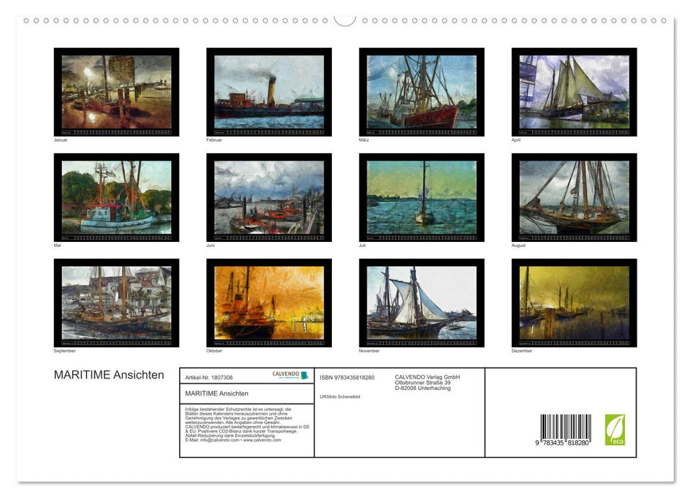 MARITIME Ansichten (CALVENDO Premium Wandkalender 2025)