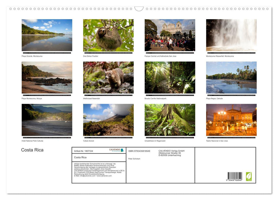 Costa Rica (CALVENDO Wandkalender 2025)