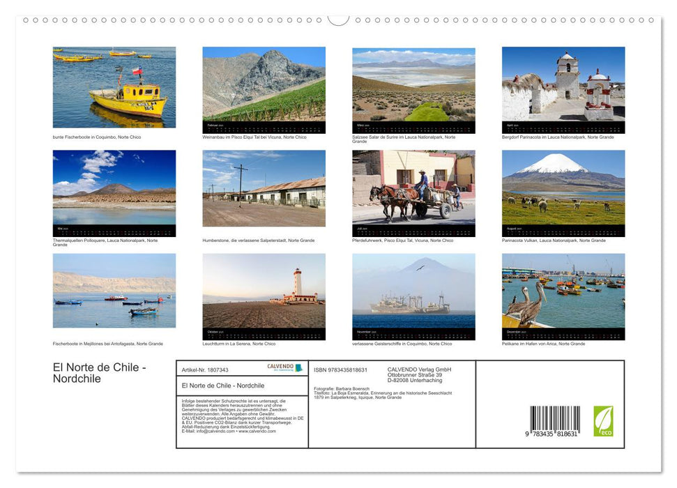 El Norte de Chile - Nordchile (CALVENDO Premium Wandkalender 2025)