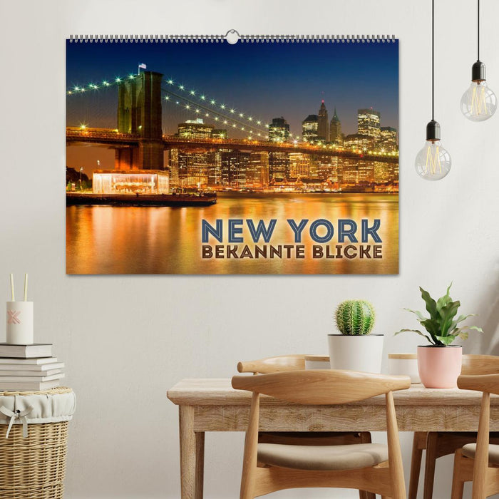 NEW YORK Bekannte Blicke (CALVENDO Wandkalender 2025)