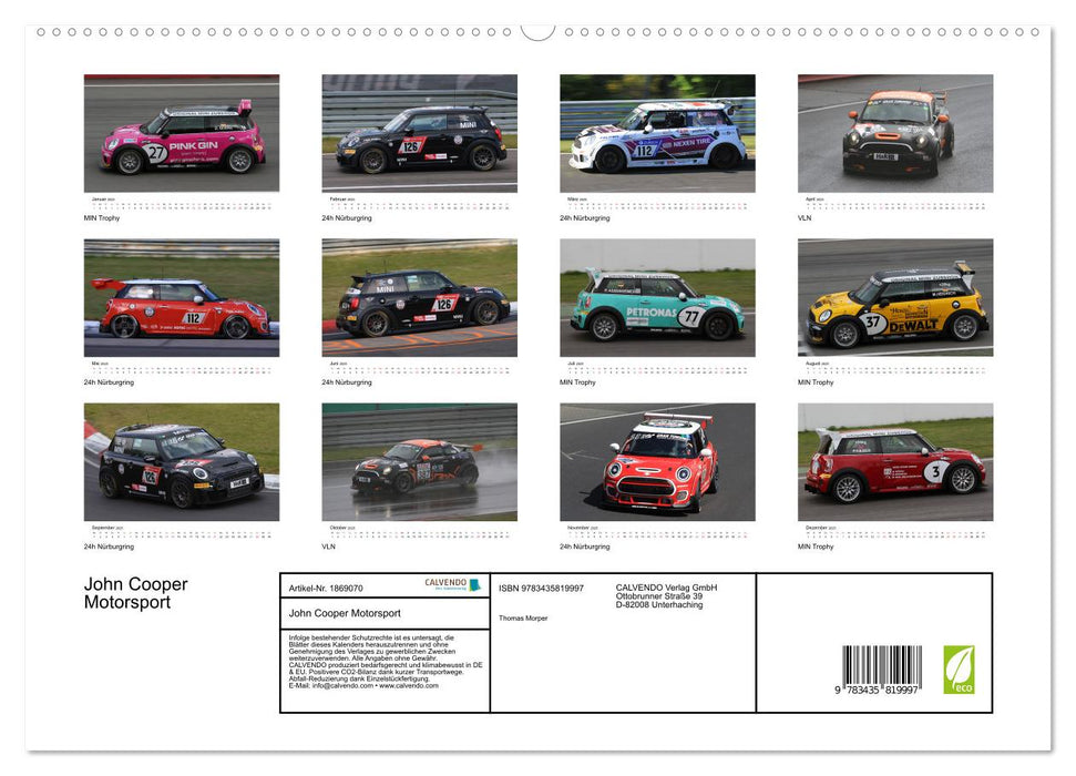 John Cooper Motorsport (CALVENDO Premium Wandkalender 2025)