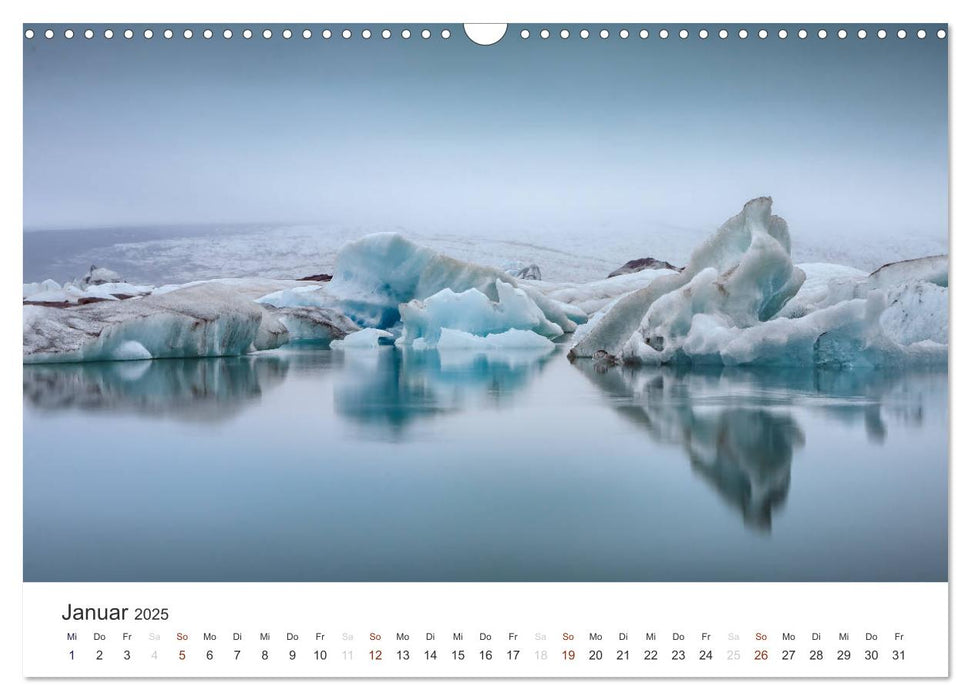 ISLAND 63° - 66° N / 13° - 25° W (CALVENDO Wandkalender 2025)