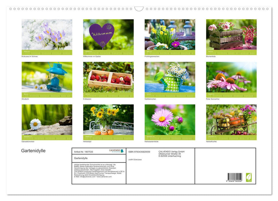 Gartenidylle (CALVENDO Wandkalender 2025)